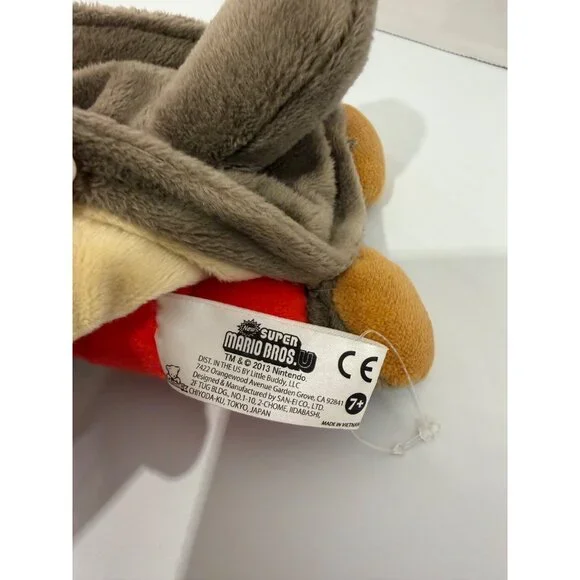 Super Mario Bros. Tanooki Mario Flying Squirrel Red Overalls 9" Buddy Nintendo - Picture 9 of 9